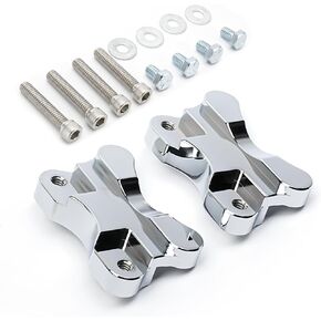 MokitDora Front Fender Spacer Bracket Relocator Riser Kit Compatible with 1986-2017 Harley Softail 21" Wheel Model, Chrome