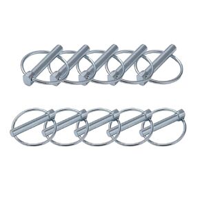 Heavy-Duty Lynch Pin 10 Pack,3/8x2in Lynch Pin Assortment Safety Coupler Pin Quick Release Tractor Trailer Trucks Pin Ring Coupler Latch Ring Clips