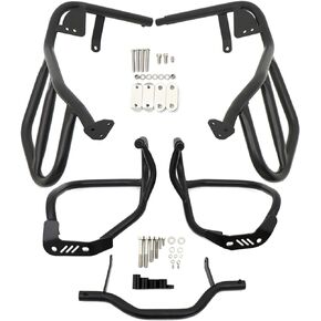 Worldmotop Upper and Lower Crash Bars Compatible with BMW R1200GS R1200 GS 2008-2012 Highway Bars (Black)