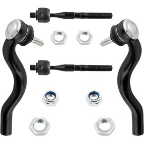 BOXI 4pcs Front Inner and Outer Tie Rods Fit for Dodge Durango 2011-2015 / for Jeep Grand Cherokee 2011-2015 - Sport Utility 4-Door | ES800973 ES800972 EV800987