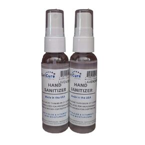 2 PACK Moisturizing Lavender and Mint Hand Sanitizer Sprays, with Organic Lavender, Peppermint Essential Oils, Aloe Vera and Vitamin E for Soft Hands, Woman Owned Small Business, Made in the USA