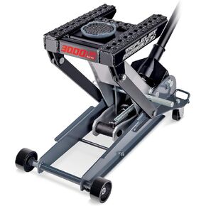 Powerbuilt 3000 Pound Triple Lift Garage Jack, Heavy Duty Vehicle, Truck, Car, Motorcycle, Transmission Lift, 1.5 Ton Capacity, 620622