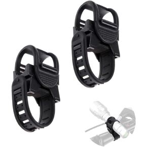2 PCS Bike Flashlight Mount Adjustable Bike Flashlight Holder Bicycle Flashlight Mount Bike Light Mount Flashlight Bike Mount for Cycling Bike Motorcycle(Black)
