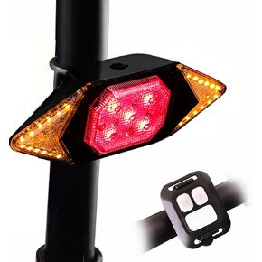 ضوء خلفي للدراجة مع إشارات الانعطاف والفرامل، 33 خرزة مصباح LED فائقة السطوع USB قابلة لإعادة الشحن وجهاز تحكم عن بعد لاسلكي خلفي للدراجة، ضوء سرج مناسب للسكوتر، حامل البضائع in Kuwait