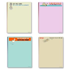 Funny Dog Notepads Pads - 4 Assorted Doggie Notepads - Great Dog Gift Set (Set #2)