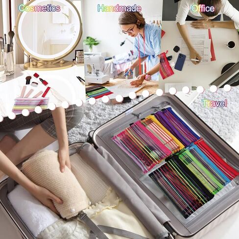 20 حزمة من الحقيبة الشبكية بسحاب متعددة الألوان، حقيبة بسحاب شبكي بـ 10 ألوان، حقائب تخزين متعددة الأغراض لحقائب السفر وحقيبة مستحضرات التجميل الشبكية مع سحاب لإكسسوارات السفر واللوازم المكتبية in Kuwait