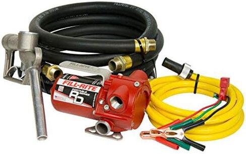 مضخة نقل الوقود المحمولة fill-rite FR1612 12V 10 GPM للديزل والتجمد مع سلك الطاقة، أحمر in Kuwait