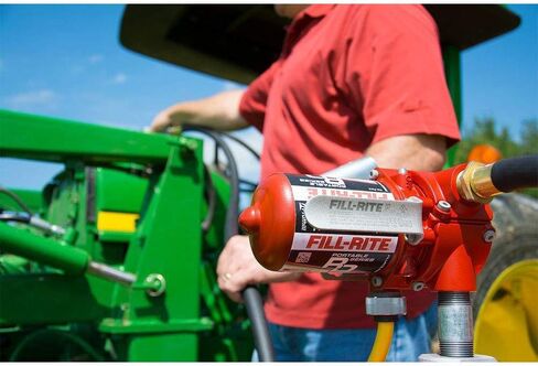 مضخة نقل الوقود المحمولة fill-rite FR1612 12V 10 GPM للديزل والتجمد مع سلك الطاقة، أحمر in Kuwait