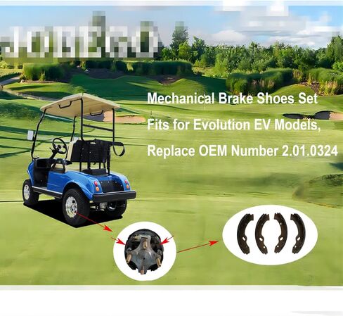 Mechanical Brake Shoes Set Fits for Evolution Golf Carts, Replaces OEM #2.01.0324 in Kuwait