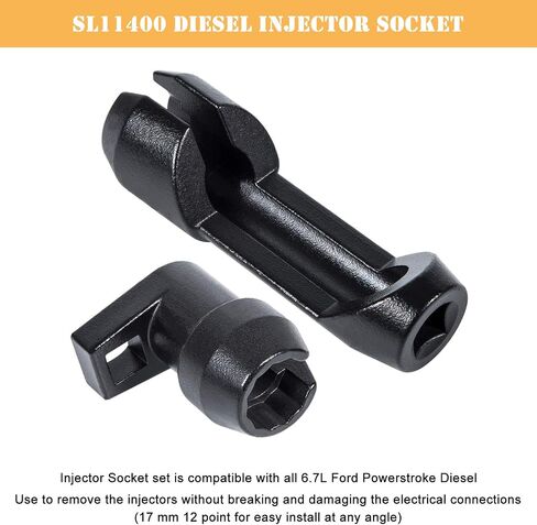 Fuel Injector Socket Set and Injector Removal Tool (3418) Fit for 6.7L Ford Powerstroke Diesel 2011-2018 F-250 F-350 F-450 F-550 in Saudi Arabia