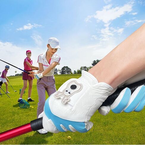 قفازات ياماتو للجولف للأطفال الصغار الصغار والأولاد والبنات زوج واحد من قفازات الجولف الاصطناعية المصنوعة من الألياف الدقيقة القابلة للتنفس لليد اليسرى واليمنى لعمر 4-13 سنة، هدية رائعة للجولف للأطفال in Kuwait