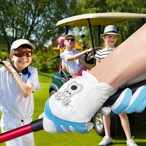 قفازات ياماتو للجولف للأطفال الصغار الصغار والأولاد والبنات زوج واحد من قفازات الجولف الاصطناعية المصنوعة من الألياف الدقيقة القابلة للتنفس لليد اليسرى واليمنى لعمر 4-13 سنة، هدية رائعة للجولف للأطفال in Kuwait