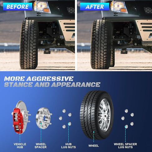 25mm 5x4.5 Wheel Spacers Compatible with Lexus ES300 330 350, GS300 350 430 450, IS250 300 350, LS400 430, Toyota Tacoma Camry Highlander, 2PCS 1" 5x114.3 Wheel Adapter with 12x1.5 Studs & Bore 60.1mm in Saudi Arabia