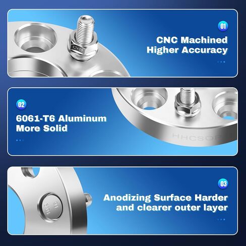 25mm 5x4.5 Wheel Spacers Compatible with Lexus ES300 330 350, GS300 350 430 450, IS250 300 350, LS400 430, Toyota Tacoma Camry Highlander, 2PCS 1" 5x114.3 Wheel Adapter with 12x1.5 Studs & Bore 60.1mm in Saudi Arabia