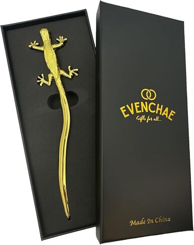 فتاحة حروف من جيكو، ذهبية مع عيون خضراء - صندوق هدايا - 7 بوصة in Kuwait