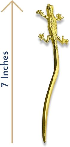 فتاحة حروف من جيكو، ذهبية مع عيون خضراء - صندوق هدايا - 7 بوصة in Kuwait