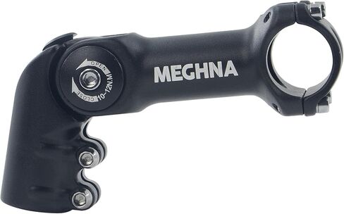 جذع دراجة قابل للتعديل، سبيكة ألومنيوم، 31.8 مم/ 1.25 بوصة لقطر المقود، 28.6 مم/ 1.125 بوصة للشوكة الأمامية، قابل للتعديل 0-120 درجة للدراجات، MTB، BMX، دراجة الطريق، أسود in Kuwait