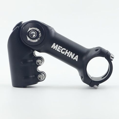 جذع دراجة قابل للتعديل، سبيكة ألومنيوم، 31.8 مم/ 1.25 بوصة لقطر المقود، 28.6 مم/ 1.125 بوصة للشوكة الأمامية، قابل للتعديل 0-120 درجة للدراجات، MTB، BMX، دراجة الطريق، أسود in Kuwait