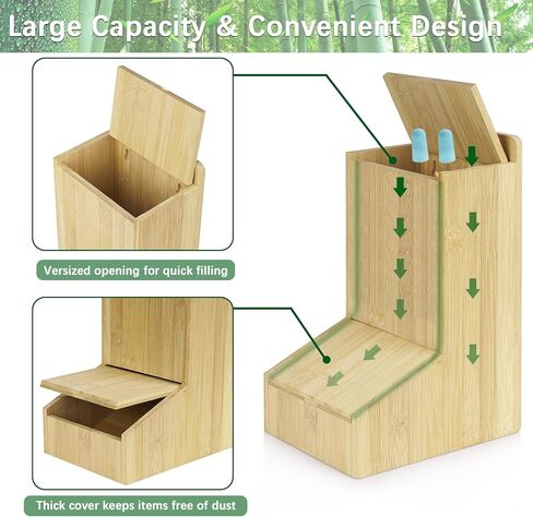 Earplug Holder Ear Plug Dispenser Wall Mount or Standing Universal Bamboo Holder for Small Bulk Accessories - Earplugs, Finger Cots, Laundry Pods, Clean Wipes Accessory Dispenser in Kuwait