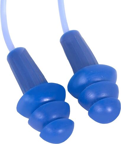Jackson Safety Metal Detectable, Reusable Corded Foam Ear Plug, 31dB NRR, Blue, Universal Size, Bulk Pack (Case of 400 Pairs), 13822 in Saudi Arabia