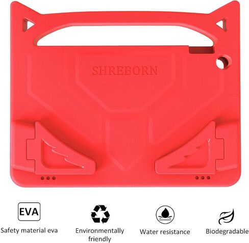 حافظة الكمبيوتر اللوحي Fire HD 10 2019 (الطراز السابق) - غطاء مقاوم للصدمات للأطفال من SHREBORN مع حامل للأطفال لجهاز Amazon Fire HD 10 Tablet (إصدار 2019/2017/2015) ليس لإصدار 2021 من الجيل الحادي عشر in Saudi Arabia