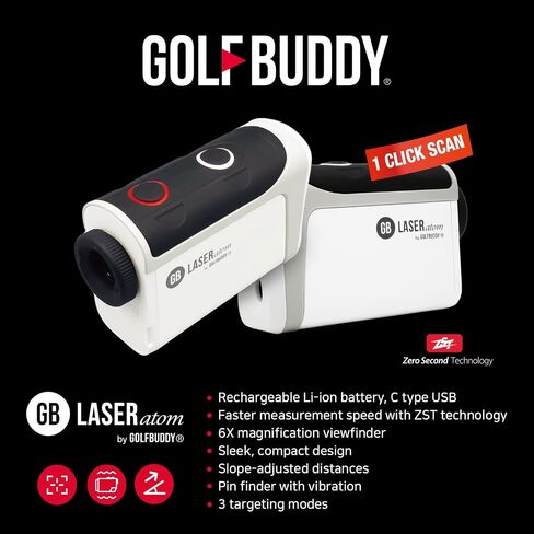 ذرة ليزر من GOLFBUDDY، تصميم مدمج أكثر أناقة، محدد نطاق ليزر قابل لإعادة الشحن، حقيبة مغناطيسية جلدية فاخرة، مكتشف دبوس مع اهتزاز، محدد نطاق 880 ياردة، مسافة ضبط المنحدر in Kuwait