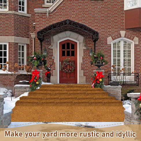 3 Pcs 30 x 79 Inch Wide No Slip Ice and Snow Carpet Mats Natural Coconut Fiber Carpet Snow Mat for Outdoor Front Door Garden Hallway Walkway Porch Stairs in Saudi Arabia