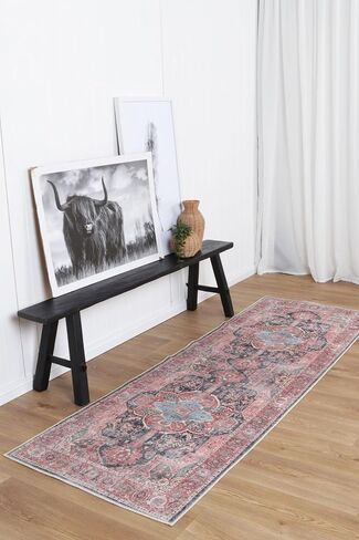 Doormat Runner Rug, Waterproof Area Rug for Hallways/Entryways, Vintage Adeline Runner 2'3''X3'6''| Rug Collective in Saudi Arabia