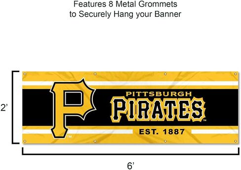 Pittsburgh Pirates Large 2x6 Foot Banner in Saudi Arabia