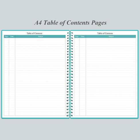 دفتر اجتماعات للعمل مع عناصر العمل، دفتر مخطط مشروع حلزوني مقاس A4 لتدوين الملاحظات، منظم جدول أعمال ملاحظات اجتماع المكتب/العمل للرجال والنساء، 80 ورقة، 160 صفحة، 8.5 بوصة × 11 بوصة، أزرق مخضر in Kuwait