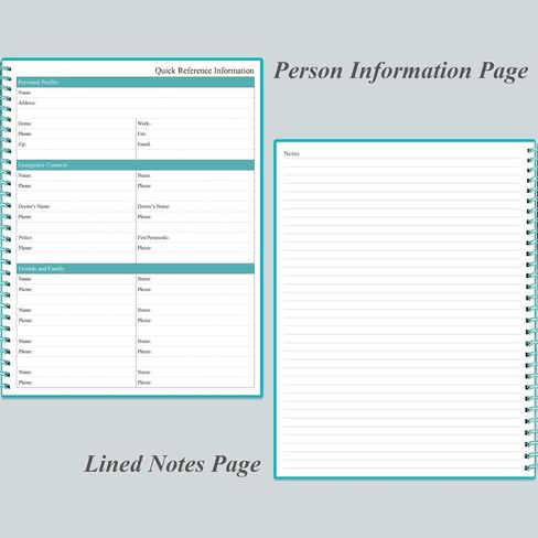دفتر اجتماعات للعمل مع عناصر العمل، دفتر مخطط مشروع حلزوني مقاس A4 لتدوين الملاحظات، منظم جدول أعمال ملاحظات اجتماع المكتب/العمل للرجال والنساء، 80 ورقة، 160 صفحة، 8.5 بوصة × 11 بوصة، أزرق مخضر in Kuwait