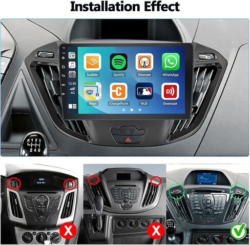 [2+64G] ستيريو سيارة Android 13 لسيارة Ford Transit Tourneo Custom 2012-2021 مع Apple Carplay&Android Auto، راديو سيارة بشاشة تعمل باللمس 9 بوصة مع وصلة مرآة GPS WiFi Bluetooth FM/RDS SWC AUX-in+كاميرا احتياطية in Saudi Arabia