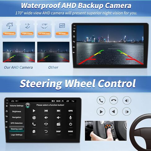 [2+64G] ستيريو سيارة Android 13 لسيارة Ford Transit Tourneo Custom 2012-2021 مع Apple Carplay&Android Auto، راديو سيارة بشاشة تعمل باللمس 9 بوصة مع وصلة مرآة GPS WiFi Bluetooth FM/RDS SWC AUX-in+كاميرا احتياطية in Saudi Arabia