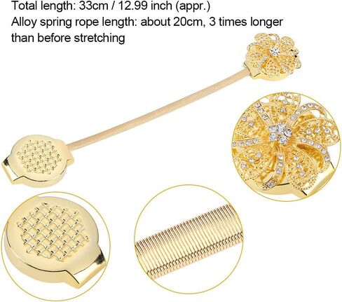 Magnetic Decorative Drapes Holdbacks Curtain Tiebacks Clips, Creative Curtain Attraction Appliance Buckle Tieback, Europe Type(Bronze) in Saudi Arabia