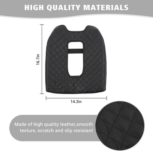 Jimen Center Console Cover Compatible with Chevy Silverado/GMC Sierra 2019-2023, PU Leather Armrest Pad for Chevy Suburban 2020-2023, for Chevy Tahoe/GMC Yukon 2021-2023 (Black) in Saudi Arabia
