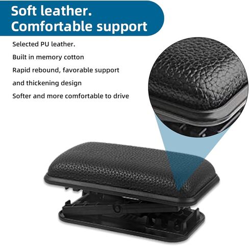 MR CARTOOL دعم مسند ذراع السيارة العالمي، مسند ذراع السيارة قابل للتعديل وسادات دعم الكوع الأيسر تخفف من تعب ذراع السائق، مسند ذراع محمول لزيادة وسادة مسند الذراع in Kuwait