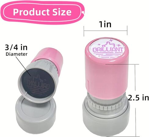 6 PCS Self-Ink Stamp Set, Multicolor Teacher Stamps, Office Stationery Stamps,Teacher Review Stamps in Kuwait
