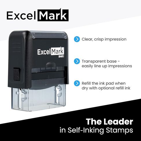 ختم مطاطي للإيداع البنكي ذاتي التحبير من ExcelMark - للإيداع عبر الهاتف المحمول فقط - أحمر in Saudi Arabia