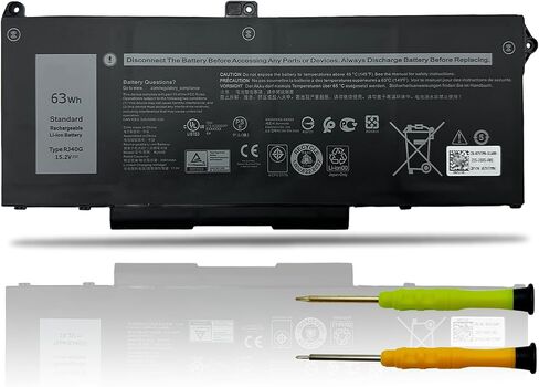 استبدال بطارية الكمبيوتر المحمول RJ40G لجهاز Dell Latitude 15 5520 Latitude 14 5420 Precision 15 3560 Series WY9DX P104F P104F001 P137G P137G001 P104F002 075X16 01K2CF 0WK3F1 0M3KCN 005R42 63Wh in Kuwait