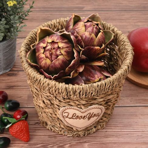 Artificial Artichokes, 3Pcs Small Purple Red Simulation Artichoke Fake Fruits for Home Kitchen Decor Wedding Table Fruit Basket Decoration in Saudi Arabia