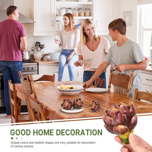 Artificial Artichokes, 3Pcs Small Purple Red Simulation Artichoke Fake Fruits for Home Kitchen Decor Wedding Table Fruit Basket Decoration in Saudi Arabia
