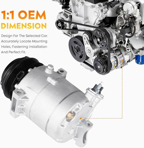 ضاغط تكييف الهواء وقابض مكيف الهواء لسيارة Chevy Cobalt 2005-2010، Cavalier 2002-2005، HHR 06-10، Malibu 07-12، Pontiac G5 07، G6 07-10، Pursuit 05 06، Sunfire 02-05، Saturn هالة 08-09، أيون 03-05 in Saudi Arabia
