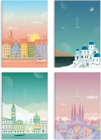 SEOUL IN MY BAG Cute Notebook- 56p each, 6.7"x9.8", 4 Count in Saudi Arabia