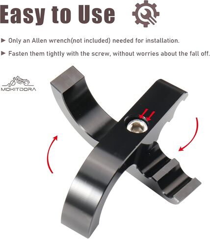 MoKitDora 1" Handlebar or Frame Dual Hole Throttle Clutch Cable Brake Line Clamp Universal for Harley, Chrome in Saudi Arabia