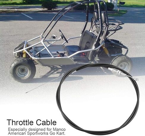 Yctze Throttle Cable ABS 71in Long Throttle Cable Line Wire for Manco/American Sportworks Go Kart for 72 inch throttle cable mikuni throttle cable for go kart go kart throttle cable black widow go kar in Kuwait