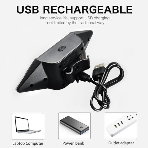 ضوء خلفي للدراجة مع إشارات الانعطاف والفرامل، 33 خرزة مصباح LED فائقة السطوع USB قابلة لإعادة الشحن وجهاز تحكم عن بعد لاسلكي خلفي للدراجة، ضوء سرج مناسب للسكوتر، حامل البضائع in Kuwait