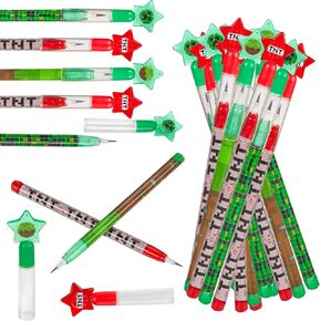 Pixel Miner Pop Pencils - 24 Pack - Translucent Multipoint Pencil Video Game Birthday Party Stackable Pre-Sharpened Classroom for Students, Teachers, Girls, Boys