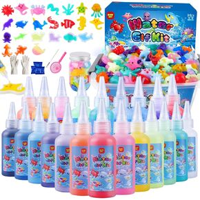 Magic Water Elf Toy Kit, Crafts for Kids Ages 4-8, Aqua Fairy Water Gel Kit with 22 Gels, 22 Sea Creature molds, Magic Water Gel Kit, Magic Elf Water Toy,Birthday Gifts & Party Favors for Kids Ages 3+