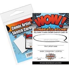 Generic Blank Sketch Cards - Artist Trading Cards - 1 Pack/5 Cards - 3.5 x 2.5 - Smooth Finish - 32 Pt - For Sketching & Drawing
