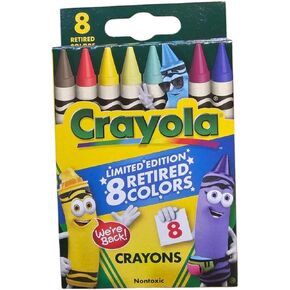 Crayola Crayons Limited Edition with 8 Retired Colors, 1 Box